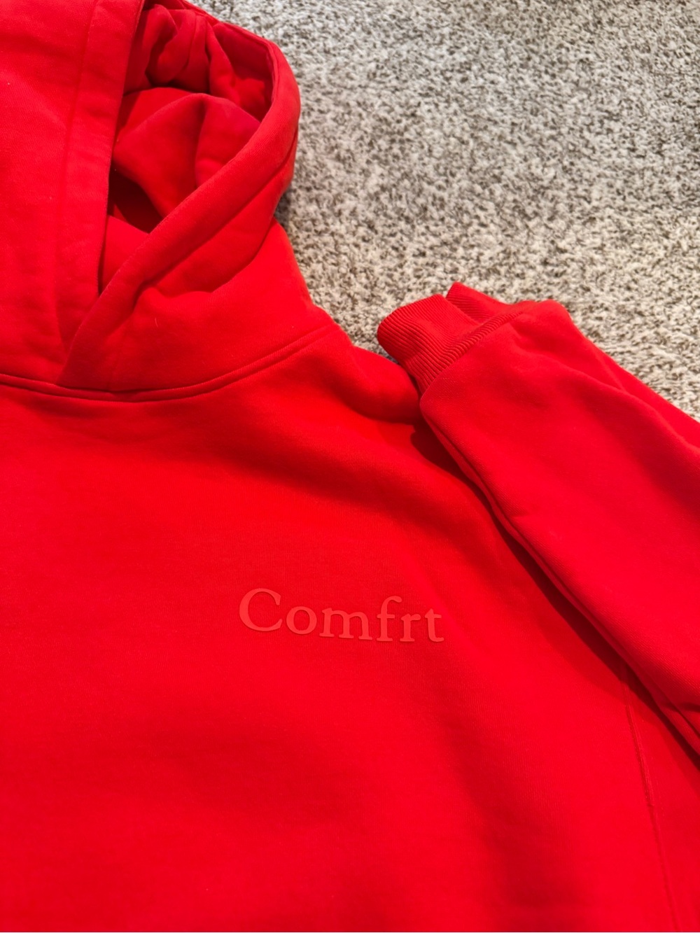 Comfrt Brand Red Unisex Hoodie in Medium - Picture 6 of 8